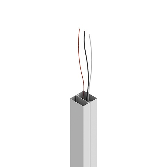 Wiremold® 25DTP-415WH Tele-Power® 2-Compartment Tele Power Pole, 2 Outlets, 15 ft 5 in L x 2-1/4 in W, Steel