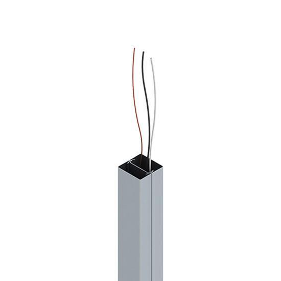 Wiremold® 25DTP-4DG 2-Compartment Tele-Power Pole, 15 ft L 2.3 in W