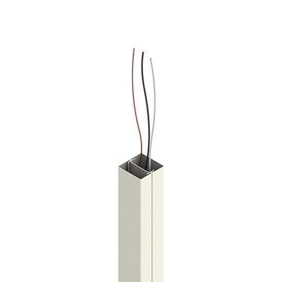 Wiremold® Tele-Power® 25DTP-E10WH Power Pole, 10 AWG THHN/15 AWG THWN Capacity, 10 ft 5 in L x 2-1/4 in W, Steel