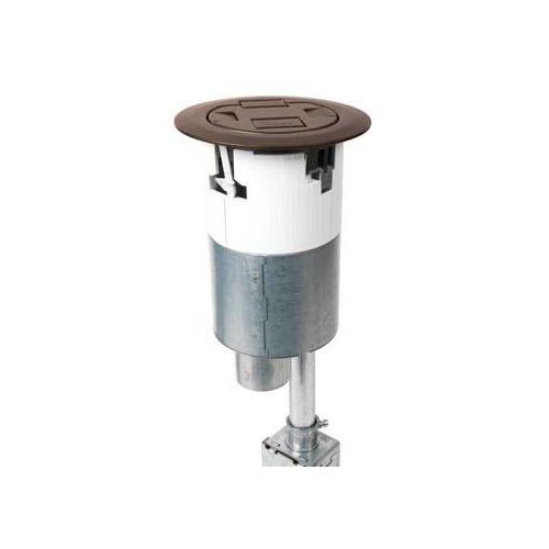 Wiremold® TopGuard™ 4ATCP2CRBZ Evolution™ 4AT Dual Service Pre-Wired Recessed Poke-Through Assembly With Surface Style Cover, 4 in Hole, 2 Gangs, 5-1/2 in Cover, 24.5 cu-in Capacity, Plastic/Steel