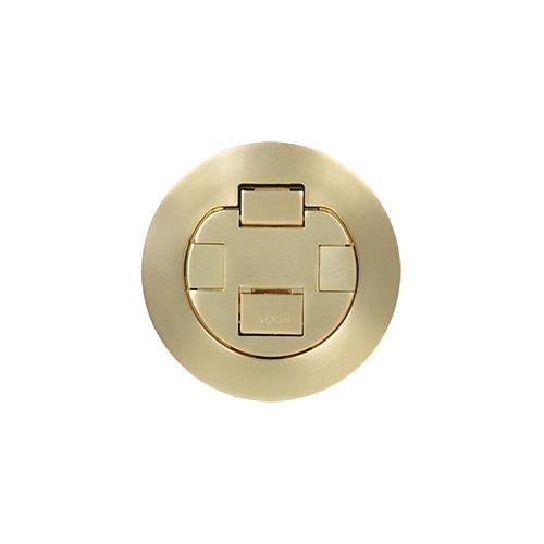 Wiremold® 4ATP2RSB Evolution™ Series Pre-Wired Dual Service Fire Rated Recessed Poke-Thru Flush Style Assembly, 4 in Hole, 1 Gang, 25 cu-in Capacity