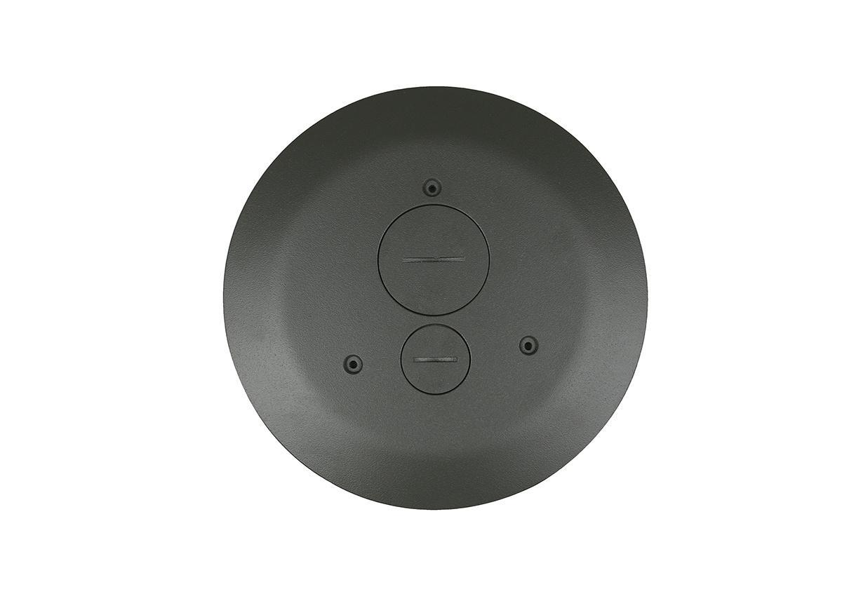 Wiremold® 4FFCTC15BK Dual Service Flange Conduit Adapter Assembly, 8-1/4 in Dia, Aluminum
