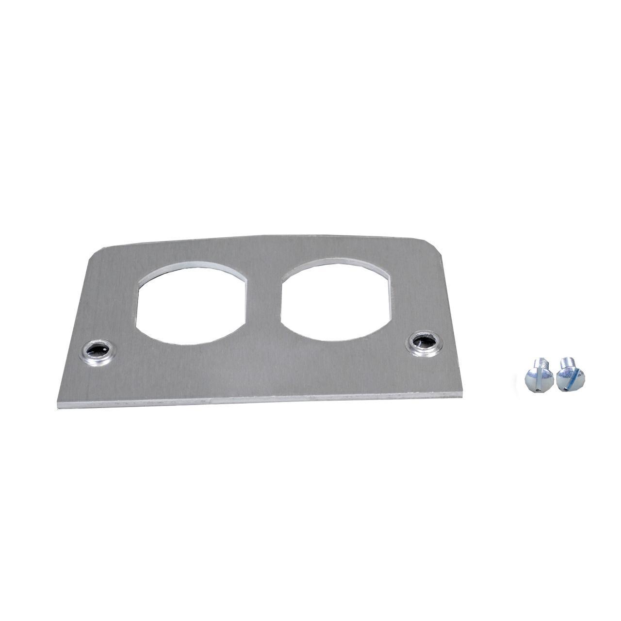 Wiremold® 500DR Unassembled Duplex Face Plate, 4-1/2 in L x 2-5/8 in W, Die Cast Aluminum