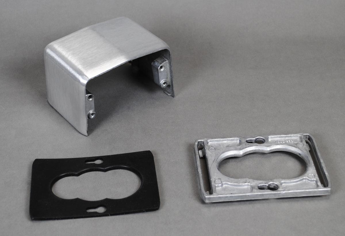 Wiremold® 525HB Floor Box Outlet Housing, Aluminum