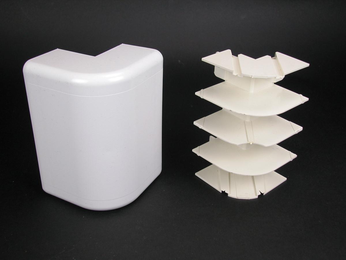 Wiremold® WMD5418-WH External Non-Metallic Raceway Elbow, 90 deg Bend, 2 in Bend Radius, 5-9/32 in OD, PVC