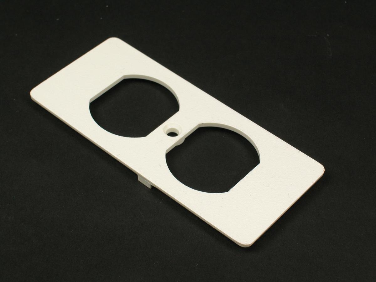 Wiremold® WMD5507D-WH 5500/5507 Duplex Multi-Channel Non-Metallic Faceplate, For Use With Duplex Style Device, Raceway, PVC, White