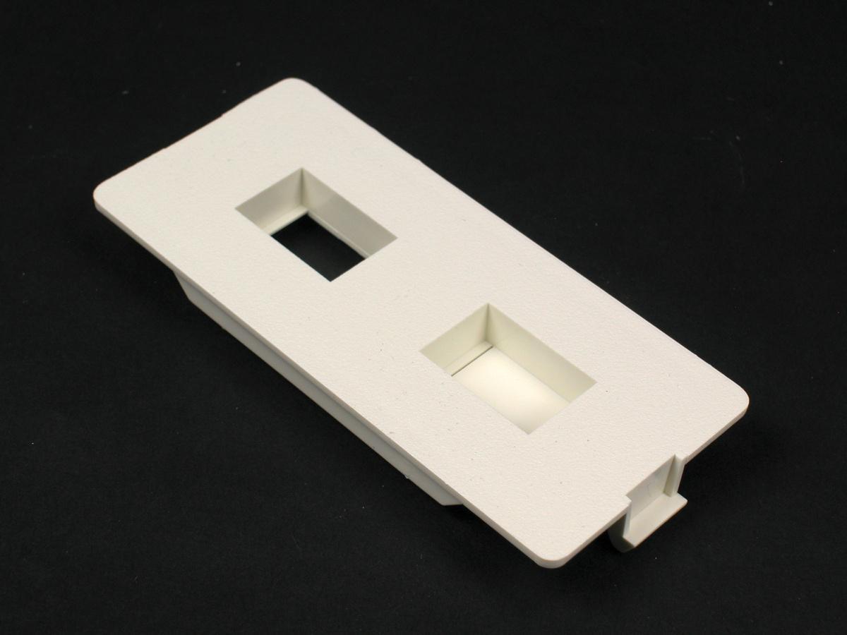 Wiremold® WMD5507FRJ-WH 5500/5507 RJ11/RJ45 Dual Multi-Channel Non-Metallic Faceplate, For Use With One or Two Keystone Device Module, Raceway, PVC, White