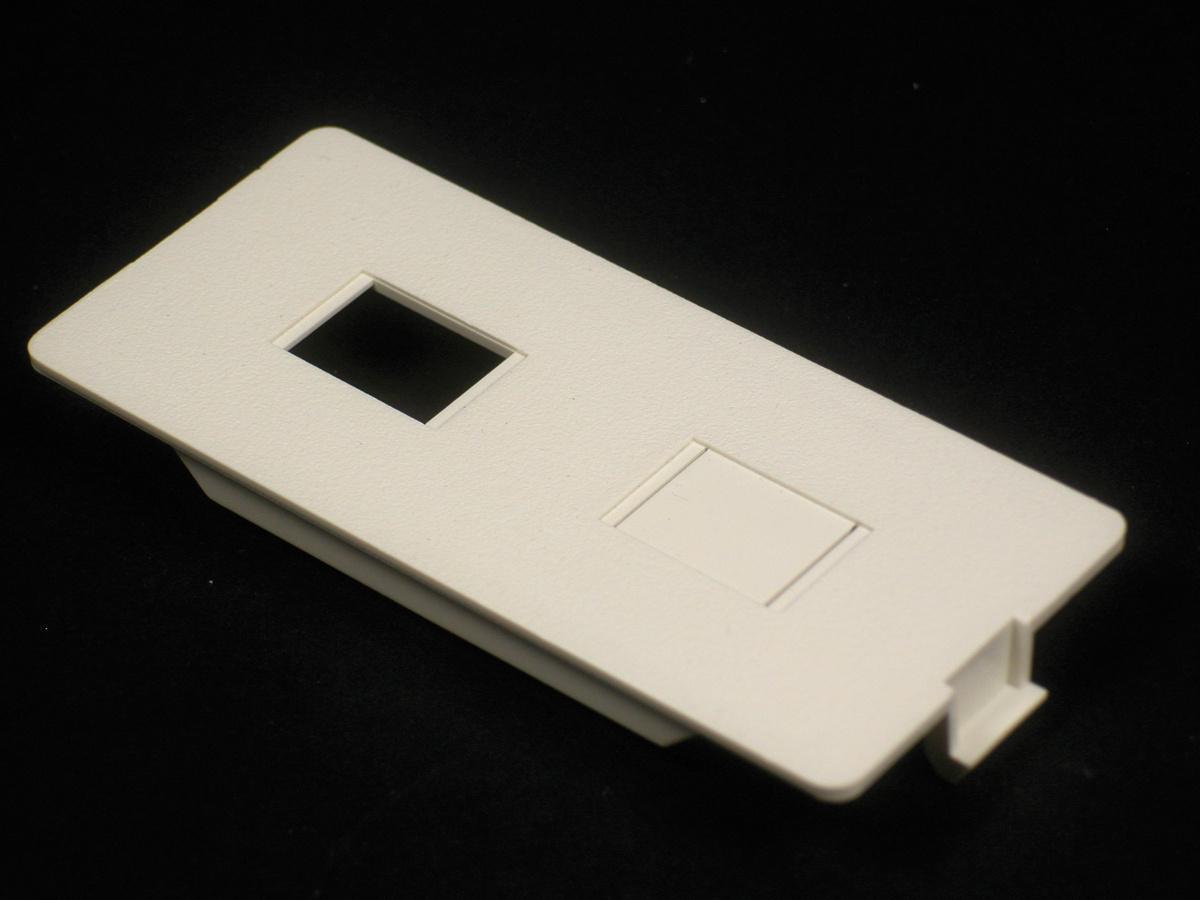 Wiremold® WMD5507RJ 5500/5507 RJ11/RJ45 Dual Multi-Channel Non-Metallic Faceplate, For Use With One or Two Keystone Device Module, Raceway, PVC, Ivory