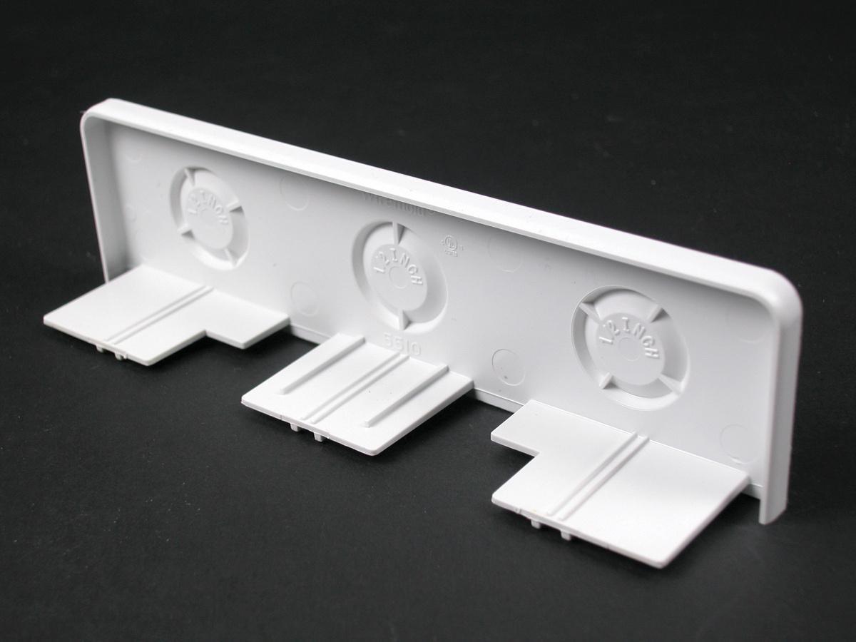 Wiremold® WMD5510-WH Blank End Fitting, For Use With 5507 Series Faceplates, PVC, White