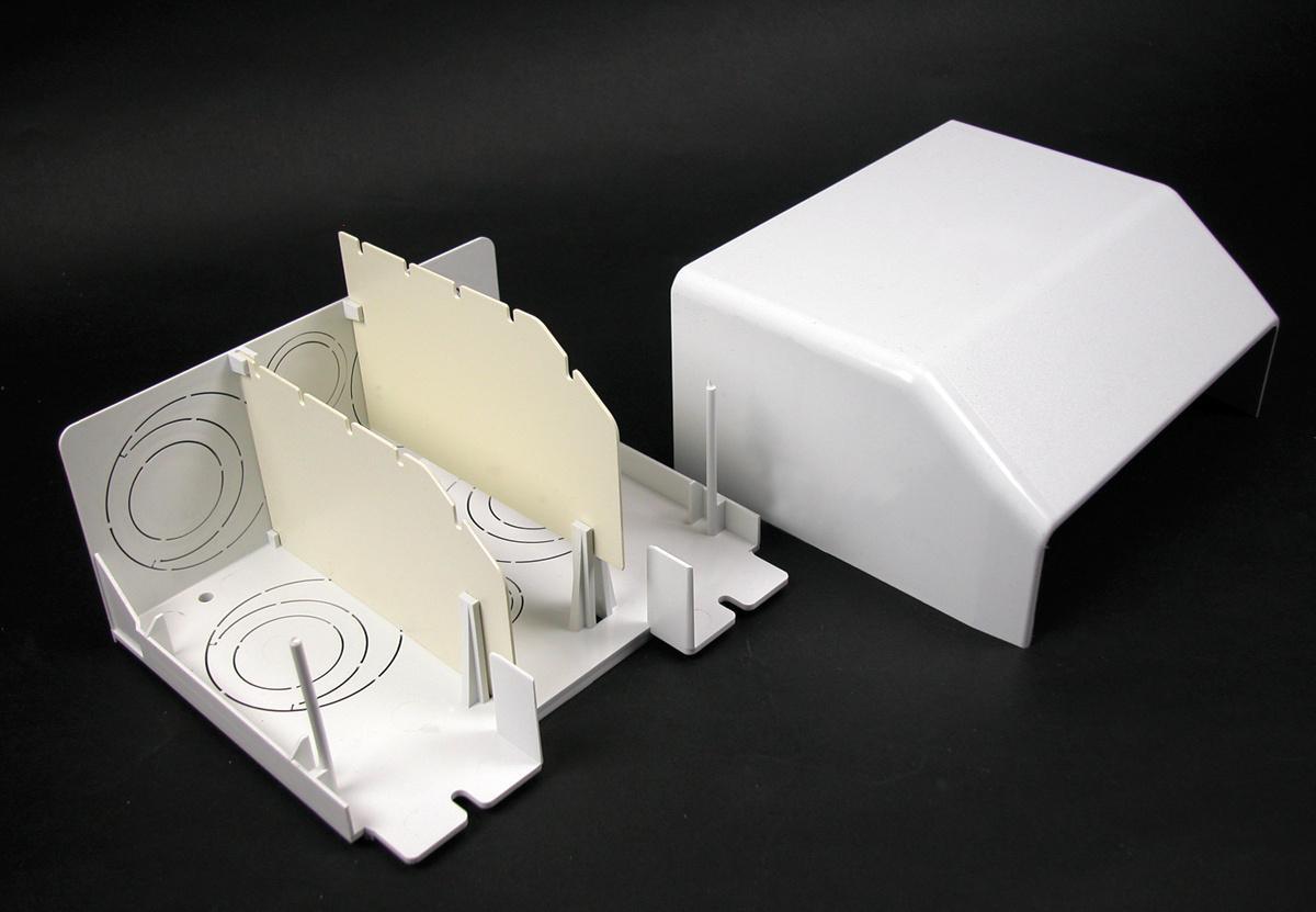 Wiremold® WMD5510D Entrance End Fitting, For Use With 5500 Series Non Metallic Multi-Channel Surface Raceway, PVC, Ivory