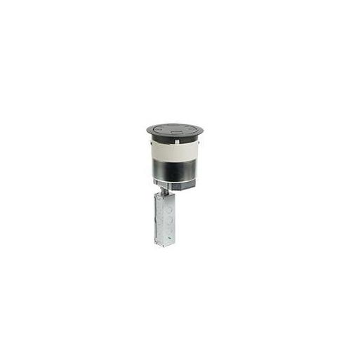 Wiremold® 6ATC2PCRGY Evolution™ Series Fire Classified Multi-Service Prewired Recessed Poke-Through Assembly With Surface Style Cover, 6 in Hole, 3 Gangs, Aluminum/Plastic/Steel