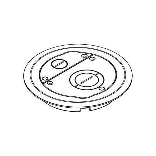 Wiremold® 6CFFTCBK 6AT Evolution™ Multi-Service Poke Through Furniture Feed Cover Assembly, 6 in Dia, Die Cast Aluminum