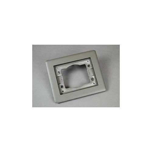 Wiremold® 817TCAL-GY 1-Gang Combination Carpet and Tile Flange, 6-1/16 in L, Die Cast Aluminum