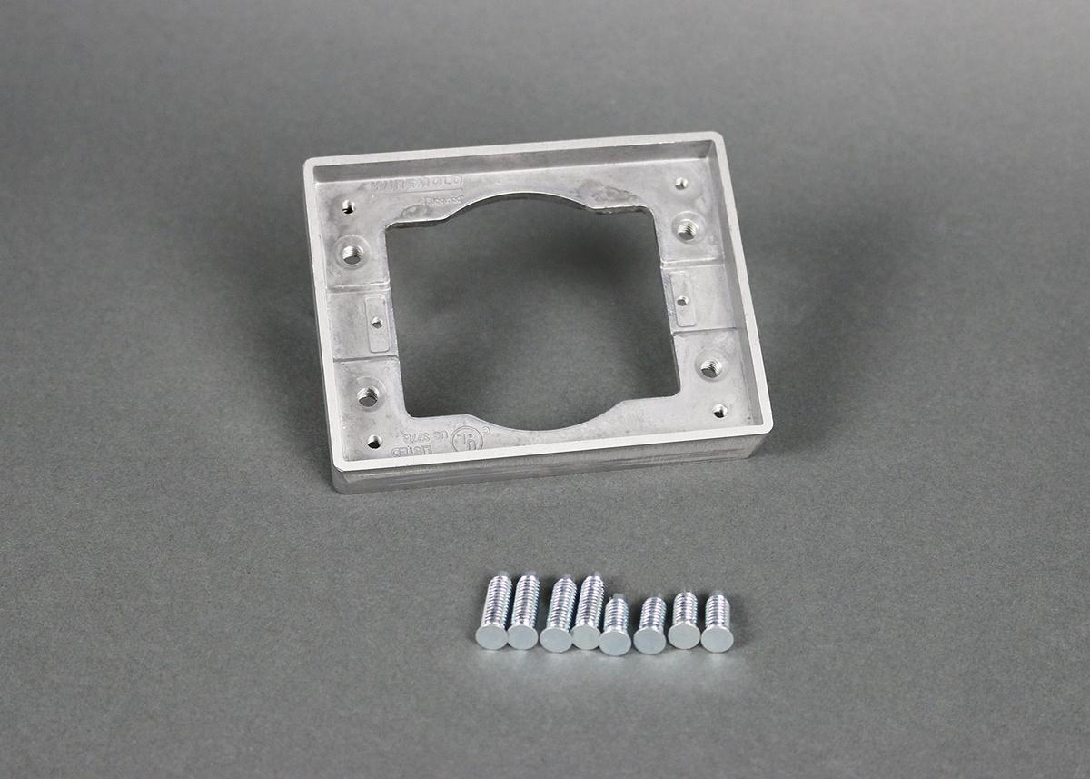 Wiremold® Omnibox™ 818TAL 1-Gang Tile Flange, 4.55 in L, Aluminum
