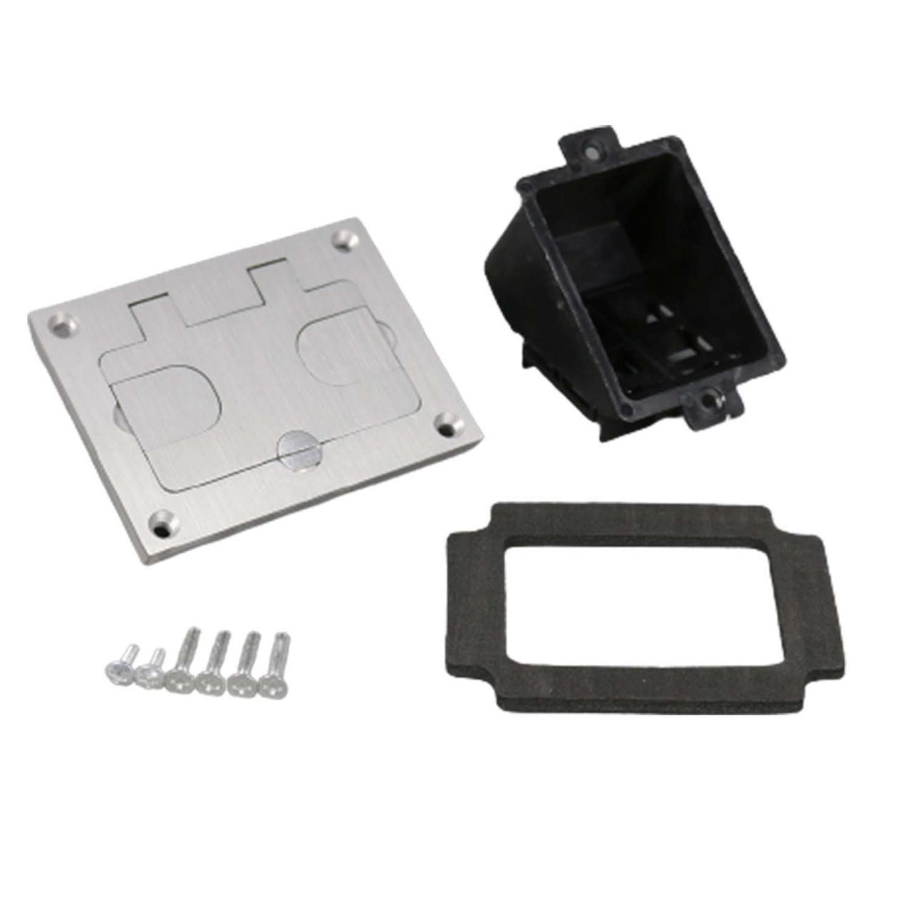 Wiremold® Omnibox™ 828COMTCAL Assembled Communication Cover Plate, 4.31 in L x 3.29 in W, Brass