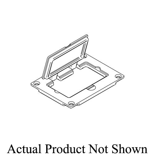 Wiremold® 828GFITCAL-BS Decorator/GFCI Duplex Receptacle Cover Plate, 3-5/16 in L x 4-5/16 in W, Die Cast Aluminum