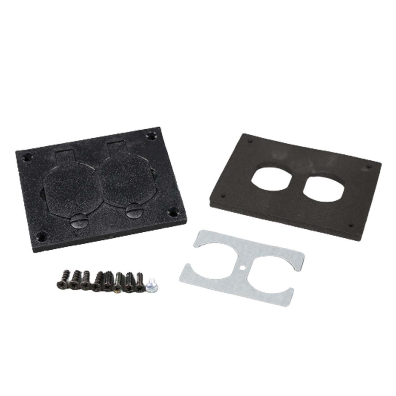 Wiremold® Omnibox™ 828PR-BRN Assembled Flip Lid Cover Plate With Flip Lid, 4.31 in L x 3.29 in W, Brass