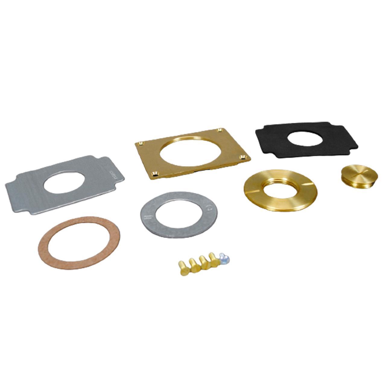 Wiremold® Omnibox™ 829CK-1/2 880MP2 Modulink Assembled Communication Cover Plate, 4.182 in L x 3.156 in W, Brass