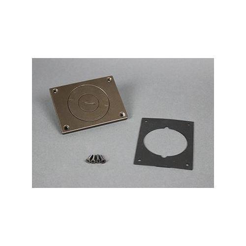 Wiremold® 829CKAL-1BZ Feed-Through Communication/Power Cover Plate, 3-5/16 in L x 4-5/16 in W, Die Cast Aluminum