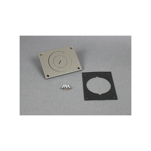 Wiremold® 829CKAL-1NK Feed-Through Communication/Power Cover Plate, 3-5/16 in L x 4-5/16 in W, Die Cast Aluminum