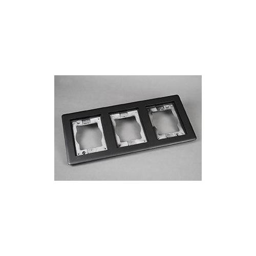 Wiremold® Omnibox™ 837TCAL-BK 3-Gang Carpet and Tile Flange, 13-3/16 in L, Aluminum