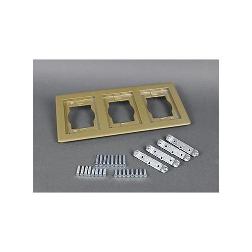 Wiremold® 837TCAL-BS 3-Gang Carpet and Tile Flange, 13-3/16 in L, Die Cast Aluminum