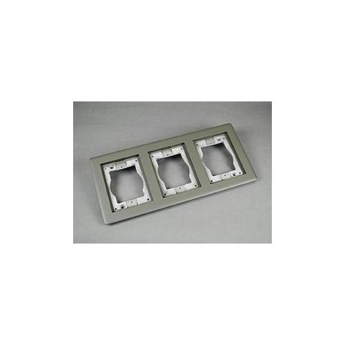 Wiremold® 837TCAL-GY 3-Gang Carpet and Tile Flange, 13-3/16 in L, Die Cast Aluminum