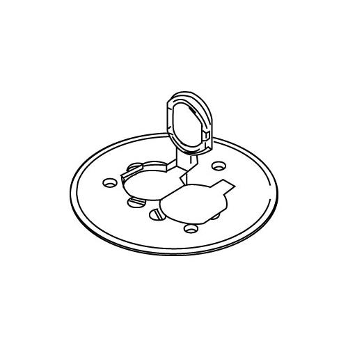 Wiremold® 895P-BLK Ratchet-Pro™ 880/881 Assembled Cover Plate With Flip Lid, 5-1/2 in Dia, Duplex Cover, Aluminum/Polycarbonate