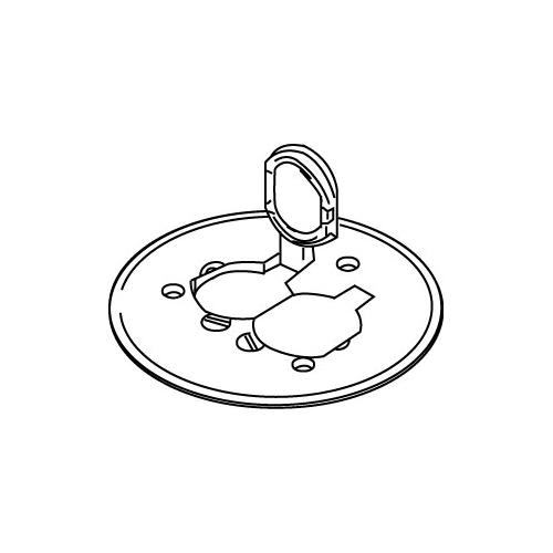 Wiremold® 895TCAL Ratchet-Pro™ 880/881 Assembled Cover Plate With Flip Lid, 5-1/2 in Dia, Duplex Cover, Aluminum