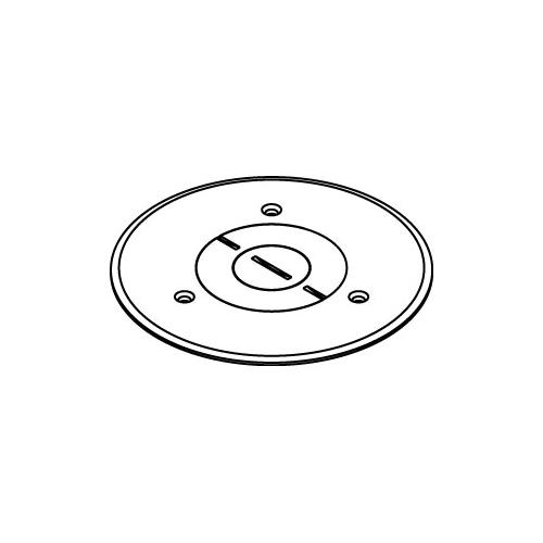 Wiremold® 896PCK-BRZ Ratchet-Pro™ 880/881 Assembled Communication/Power Cover Plate, 5-1/2 in Dia, Aluminum/Polycarbonate