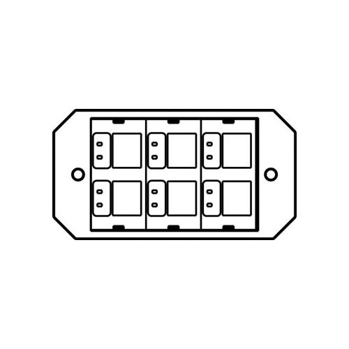 Wiremold® 8ACT6A 1-Gang Multi-Service Device Mounting Plate, For Use With Evolution™ 8AT Series Poke Through Device, Black/Brass/Bronze/Gray/Nickel