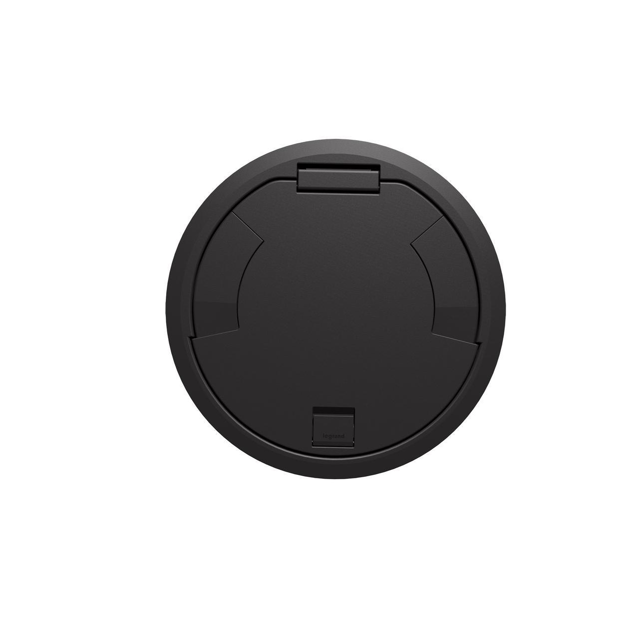 Wiremold® 8CTC2BK Evolution™ 8AT Recessed Surface Style Poke-Through Cover Assembly, 9-1/4 in Dia, Die Cast Aluminum