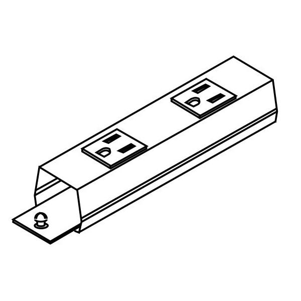 Wiremold® AL2043TR Raceway Outlet Devices