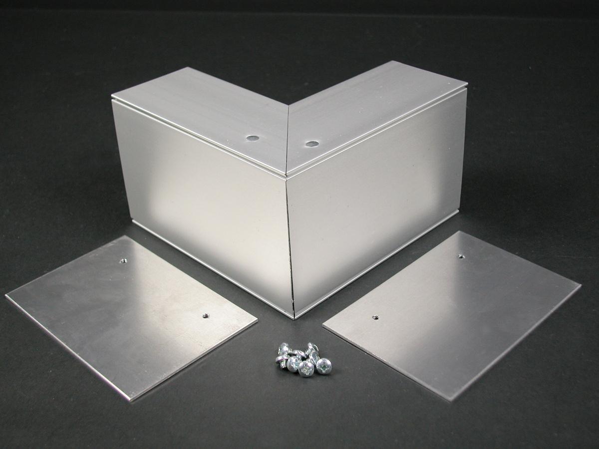 Wiremold® AL3318 External Raceway Elbow, 90 deg Bend, Aluminum