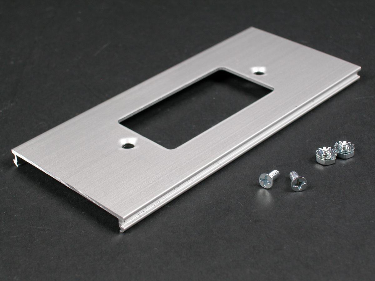 Wiremold® AL3346G 1-Channel Rectangle Cover Plate, For Use With AL3300 Series Raceway, Aluminum, Gray