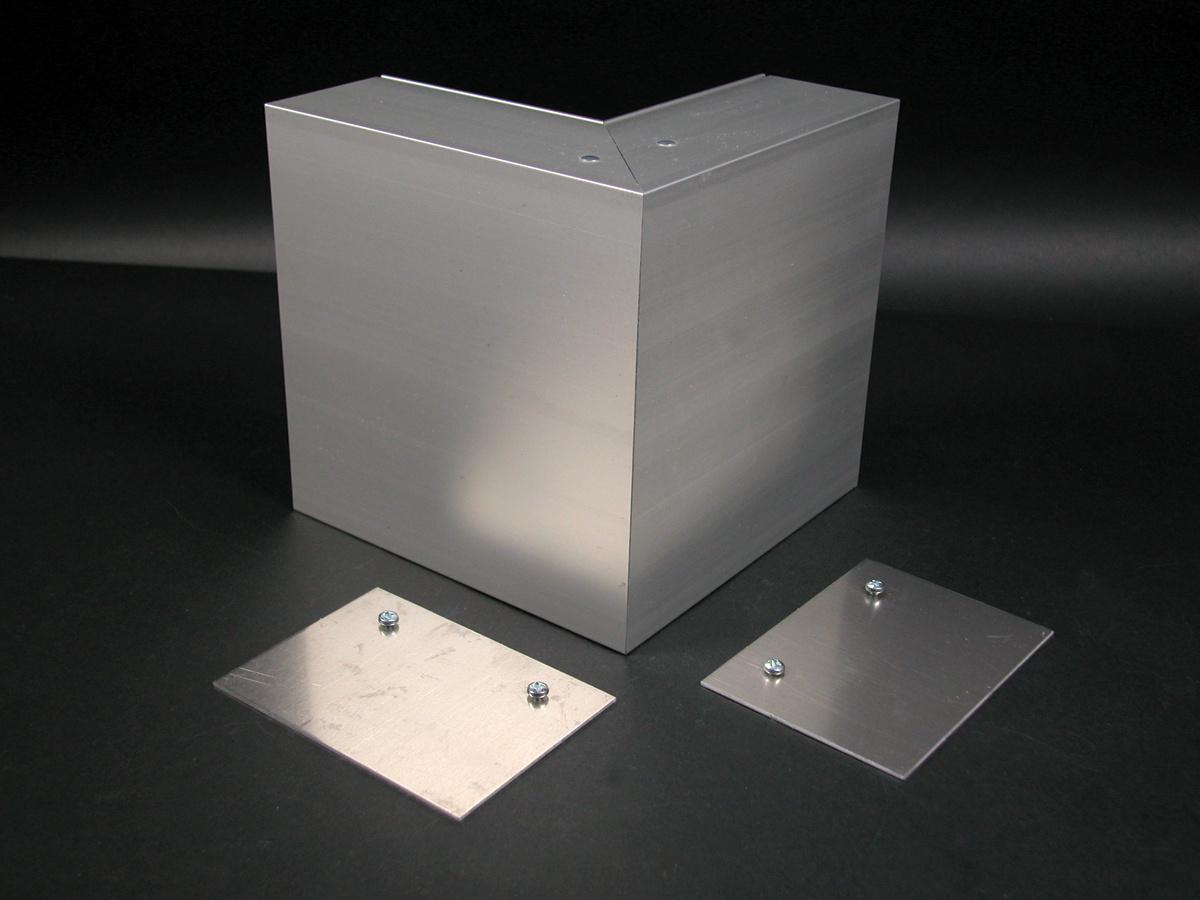 Wiremold® ALA4817 Internal Mitered Raceway Elbow, 90 deg Bend, 2-3/4 in OD, Aluminum