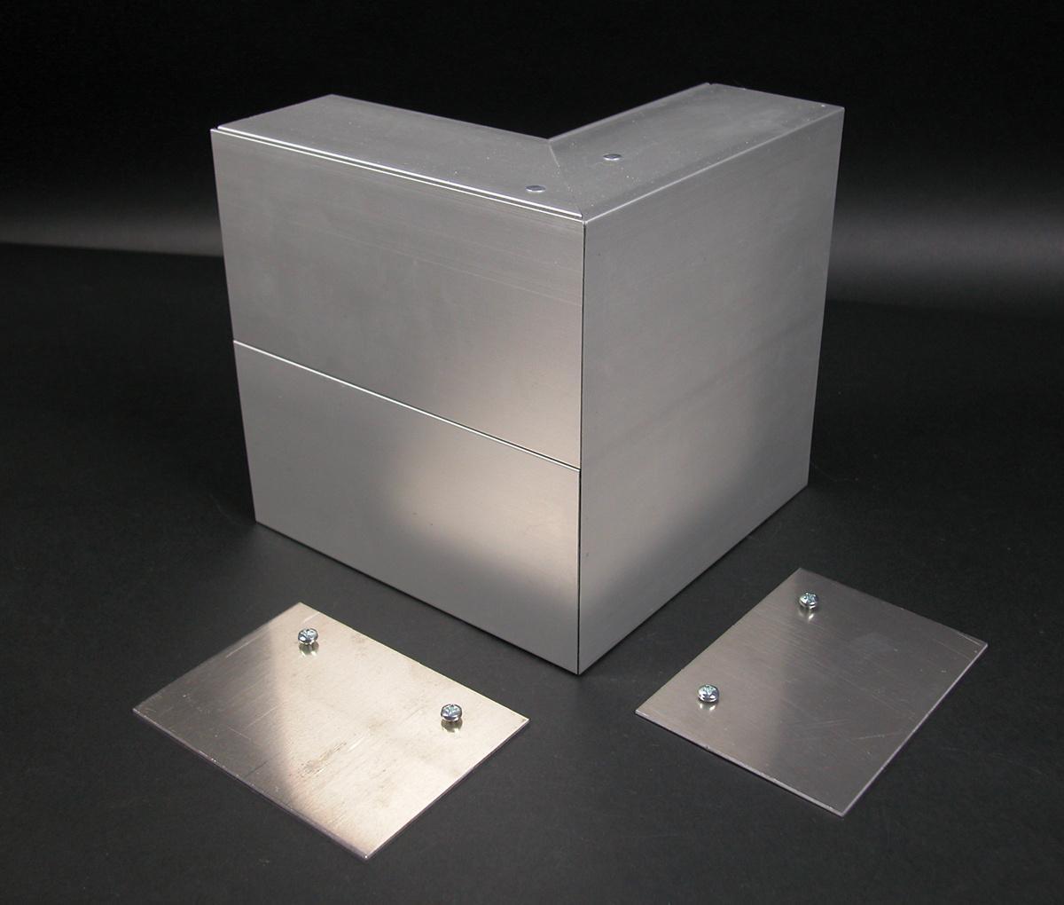 Wiremold® ALA4817N Inverted Internal Mitered Raceway Elbow, 90 deg Bend, 2-3/4 in OD, Aluminum
