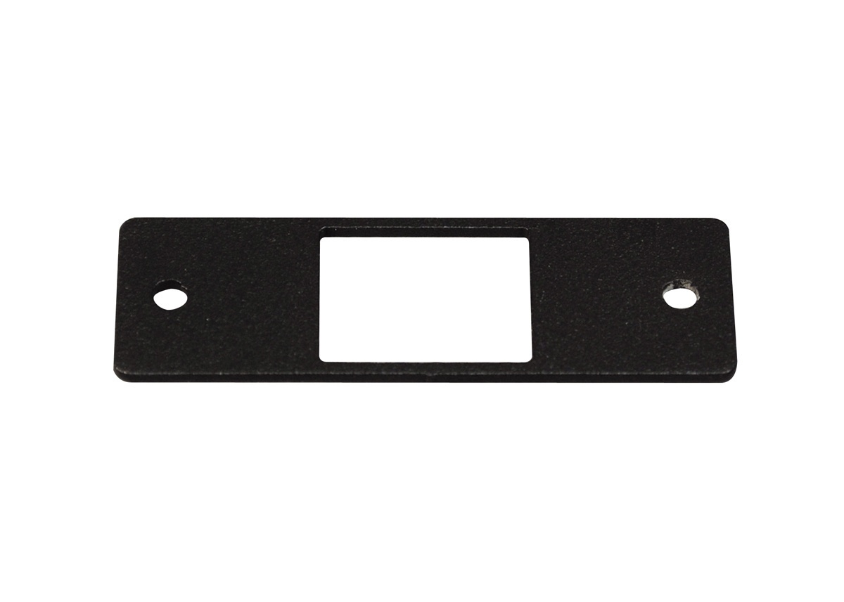 Wiremold® AV9008BK AVIP Keystone Jack Plate, For Use With Audio/Video Pathways, 1-Port, 1U Mount, Aluminum, Black