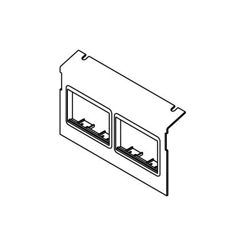 Wiremold® C8004P-2ACT Assembled Communication Plate, Die Cast Zinc