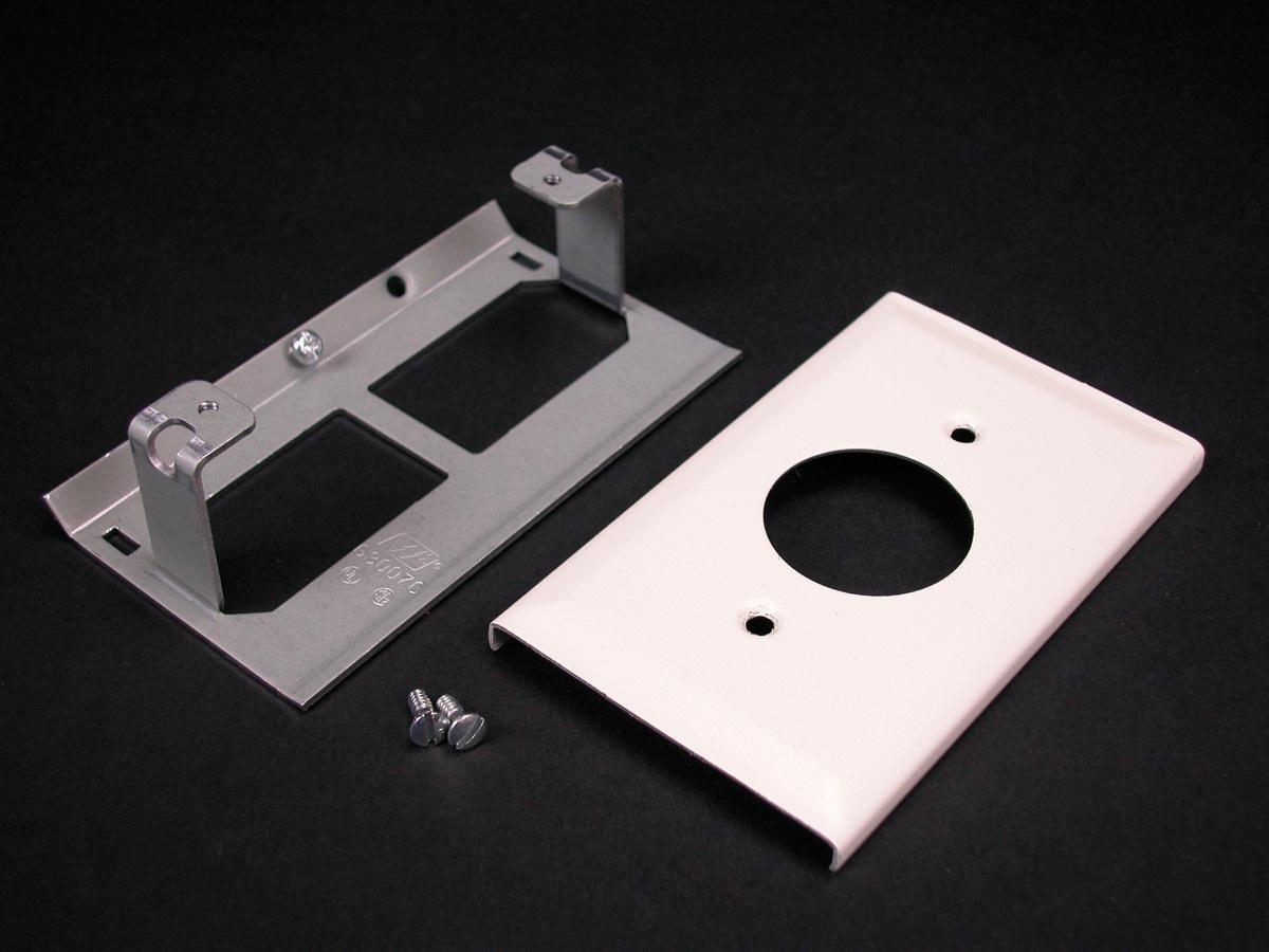 Wiremold® G3027AE Single Receptacle Cover, For Use With 3000 Series Raceway, Steel, Gray