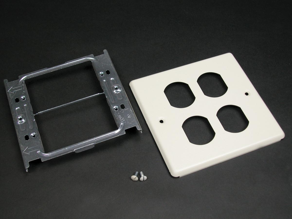 Wiremold® G4047BB 4047 Multi-Channel Overlapping Cover, For Use With 4000 Series Raceway, 15/20 A Duplex Receptacle, Steel, Ivory/Gray