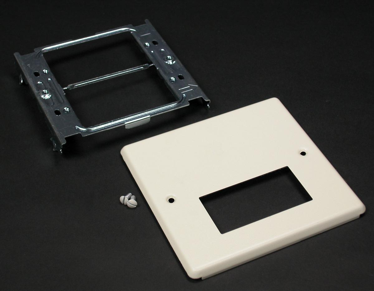 Wiremold® G4047RX 2-Gang Overlapping Rectangle Opening Cover Plate, For Use With 4000 Series Raceway, Steel, Gray