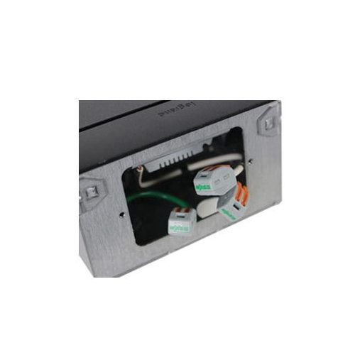 Wiremold® deQuorum™ DQFF20UBK Flip-Up Outlet Table Box, Steel, 1 Gang, 4-3/4 in L x 5-5/8 in W