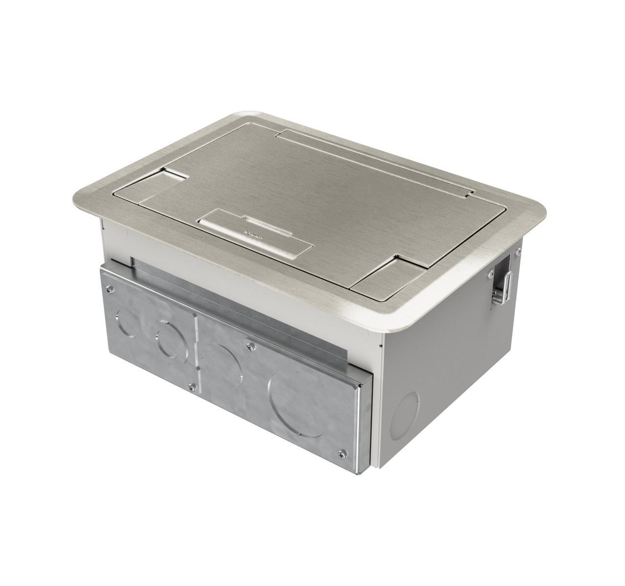 Wiremold® EFB45BTCSN EFB45 Surface Style Cover, 13.875 in L x 9.875 in W x 0.25 in D, Surface Cover, Die-cast Aluminum