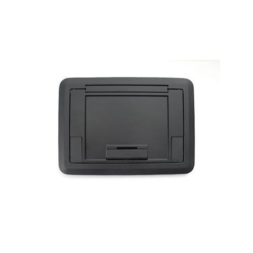 Wiremold® EFB45CTCBK Low Profile Floor Box Cover With Floor Insert, 13-7/8 in L x 9-15/16 in W x 1-3/16 in D, Die Cast Aluminum