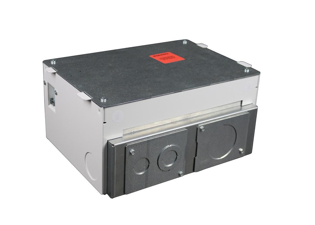 Wiremold® EFB45S Floor Box, Steel, 123 cu-in Capacity, 4/5 Gangs, 4 to 5 Outlets, 5-15/16 in L x 9-3/16 in W x 12-1/16 in H