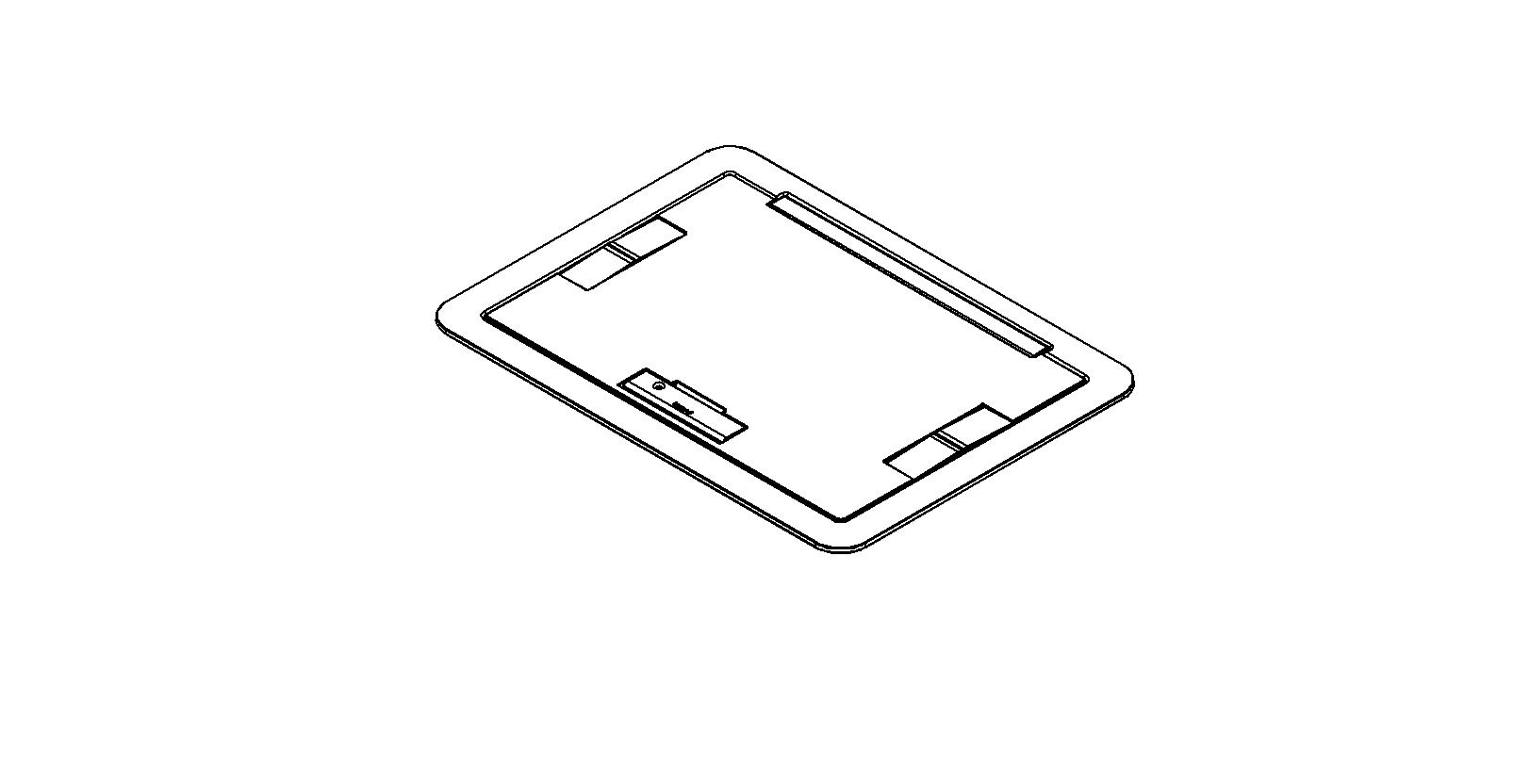 Wiremold® Evolution EFB10-B Evolution™ Blank Device Plate, 4.652 in L x 2.3 in W, 10 Gangs, Steel