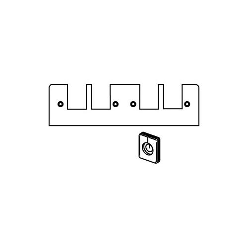 Wiremold® FP2T Unassembled Poke Through Device Faceplate With (2) Communications Openings, 9 in L x 2-1/2 in W, 2 Gangs, Metal