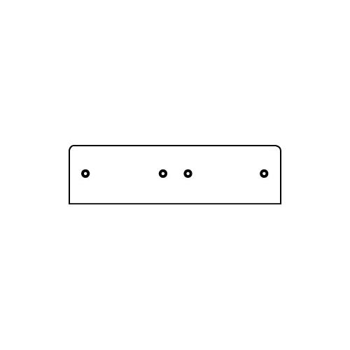Wiremold® FPB-B Unassembled Black Poke Through Device Faceplate, 9 in L x 2-1/2 in W, 2 Gangs, Metal