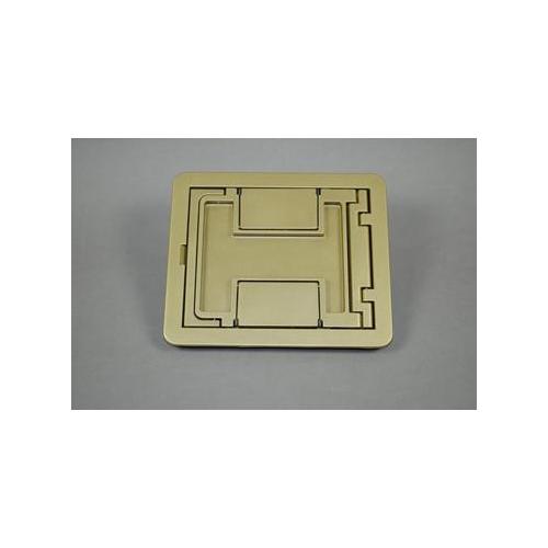 Wiremold® FloorPort FPBTCGY Blank Cover Assembly, 6-1/2 in L x 7-3/4 in W, Die Cast Aluminum